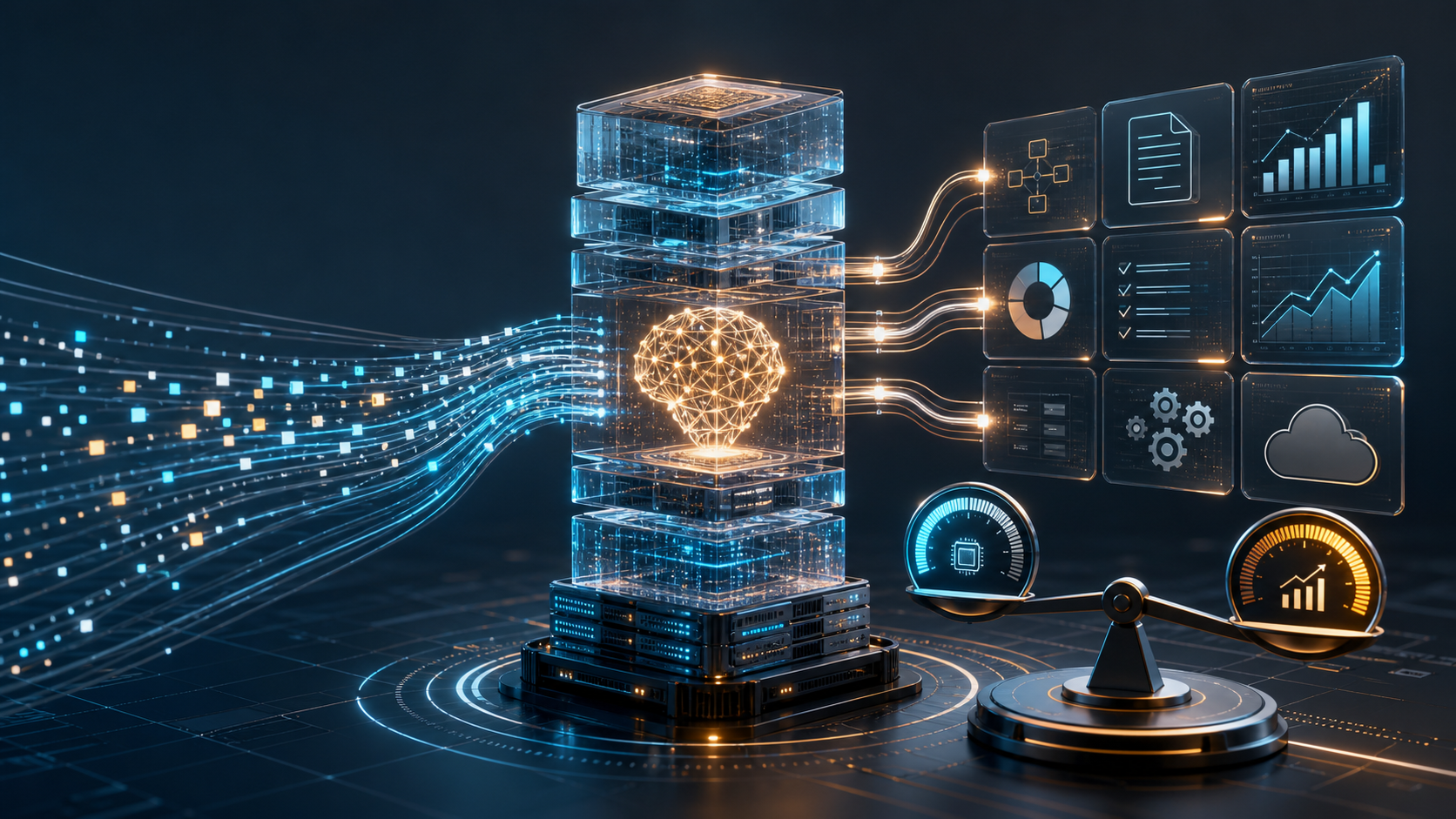 A frontier AI computing system balances rapid business growth against infrastructure and operating costs.